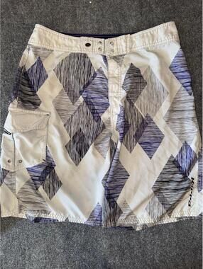 Kirra Argyle Surf Board Shorts Mens XL Vtg y2k 90s Rare
